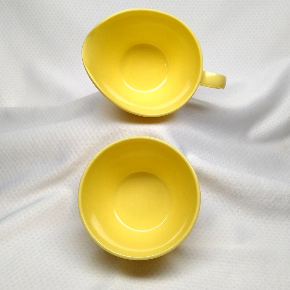 Windsor Melmac Yellow Creamer 411-1 Sugar Bowl 414-1 Set Mid Century Retro Diner